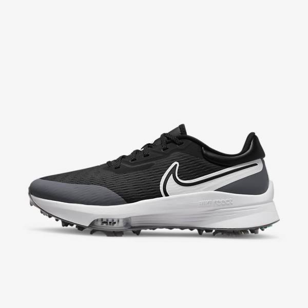 Nike Air Zoom Infinity Tour NEXT% Men\'s Golf Shoes Black / Grey / Turquoise / White | NK168HUG