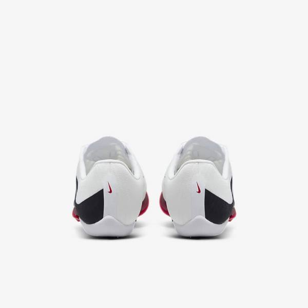 Nike Air Zoom Maxfly More Uptempo Athletics Sprinting Spikes Men's Running Shoes White / Red / Black | NK172TYS