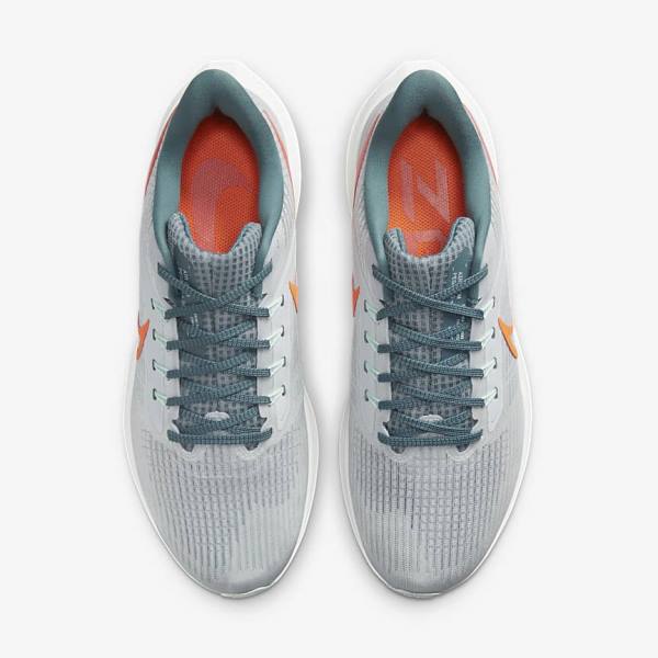 Nike Air Zoom Pegasus 39 Road Men's Running Shoes Platinum / Orange | NK490UBM