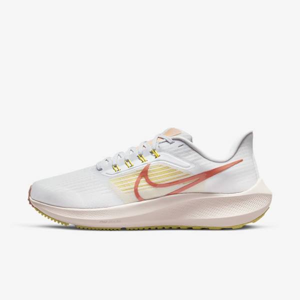 Nike Air Zoom Pegasus 39 Road Women\'s Running Shoes White / Light | NK156IYX