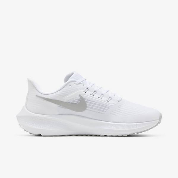 Nike Air Zoom Pegasus 39 Road Women's Running Shoes White / Platinum / Grey / Metal Silver | NK321FZM