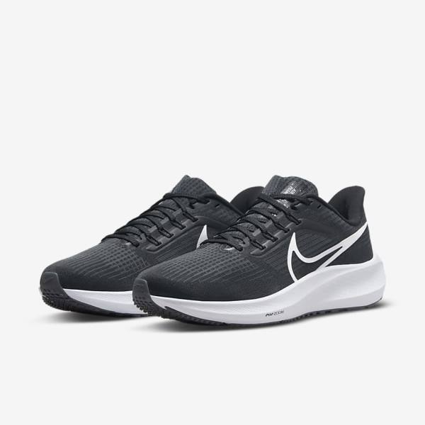 Nike Air Zoom Pegasus 39 Road Women's Running Shoes Black / Dark Grey / White | NK805STD