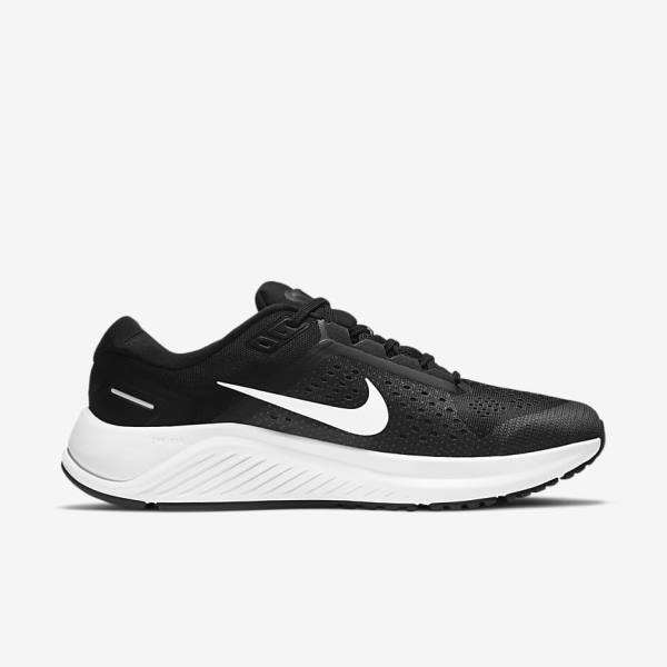 Nike Air Zoom Structure 23 Road Men's Running Shoes Black / Dark Grey / White | NK417AIN