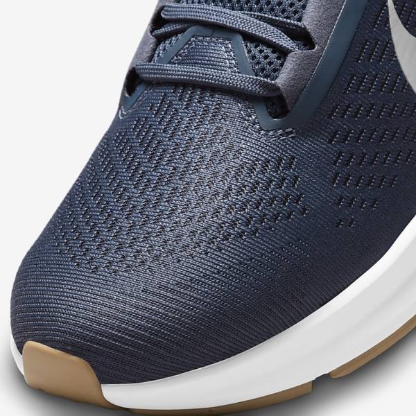 Nike Air Zoom Structure 24 Road Men's Running Shoes Blue / Black / Dark Obsidian / Grey | NK652VKR