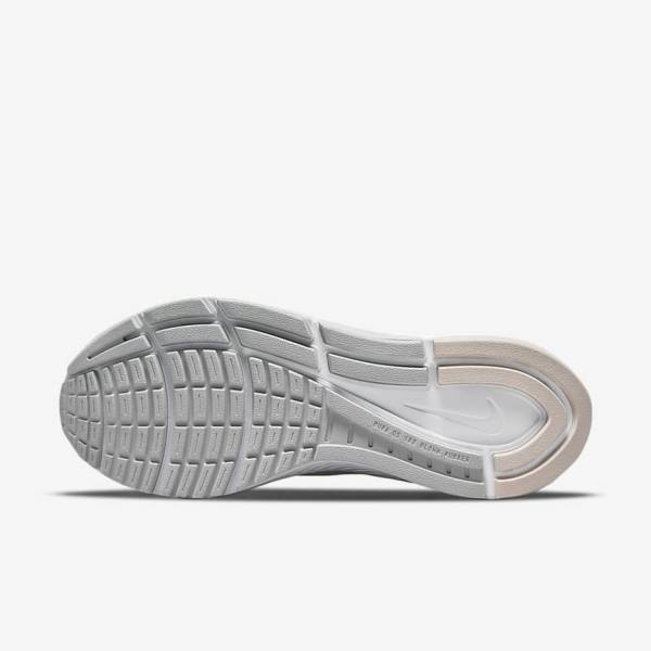 Nike Air Zoom Structure 24 Road Women's Running Shoes White / Light Pink / Grey / Green | NK752ZHU