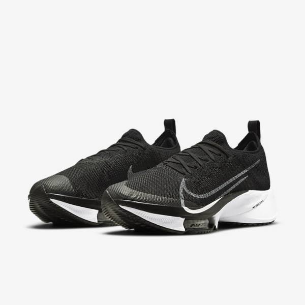 Nike Air Zoom Tempo NEXT% Road Men's Running Shoes Black / Dark Grey / Platinum / White | NK643CUF