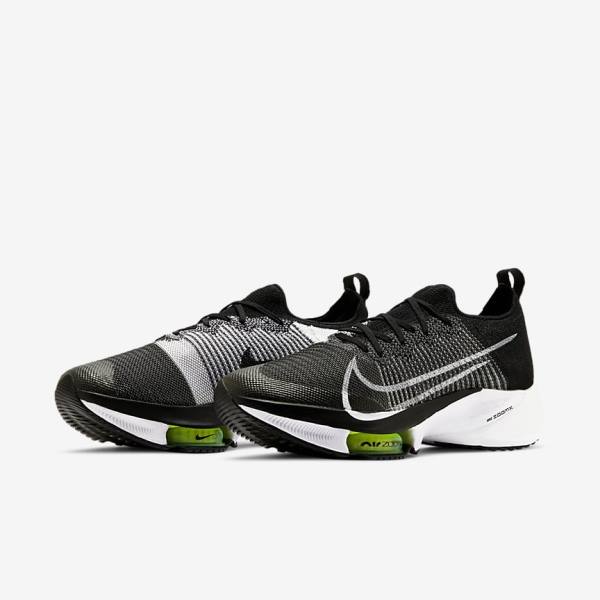 Nike Air Zoom Tempo NEXT% Road Men's Running Shoes Black / White | NK893SDA