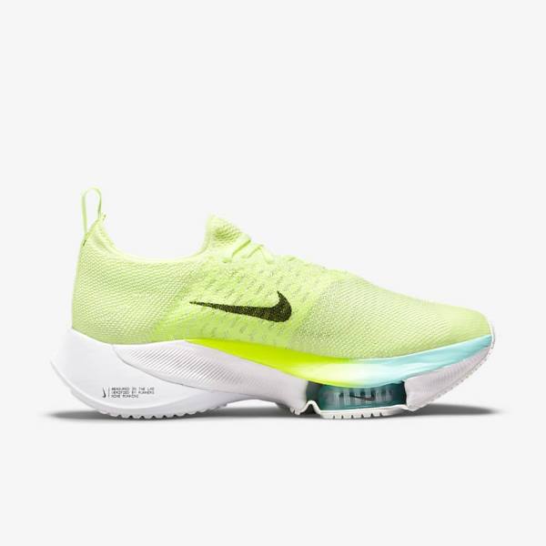 Nike Air Zoom Tempo NEXT% Road Women's Running Shoes White / Green / Turquoise / Turquoise | NK659NPJ