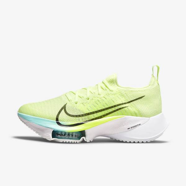 Nike Air Zoom Tempo NEXT% Road Women\'s Running Shoes White / Green / Turquoise / Turquoise | NK659NPJ