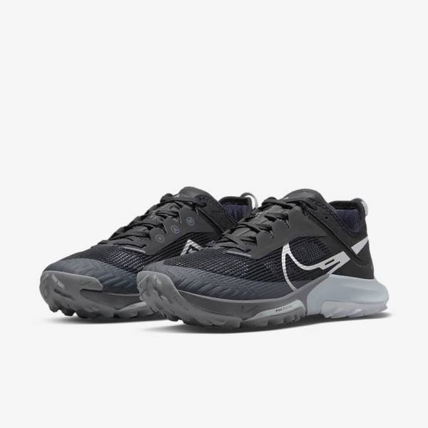 Nike Air Zoom Terra Kiger 8 Trail Women's Running Shoes Black / Dark Grey / Platinum | NK278IHE