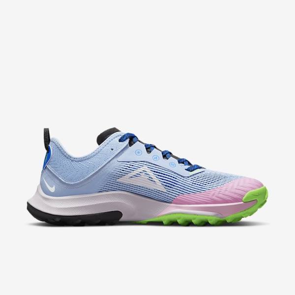 Nike Air Zoom Terra Kiger 8 Trail Women's Running Shoes Light Blue / Royal / Black / White | NK563ASK