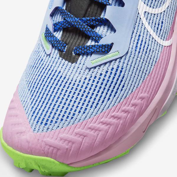 Nike Air Zoom Terra Kiger 8 Trail Women's Running Shoes Light Blue / Royal / Black / White | NK563ASK