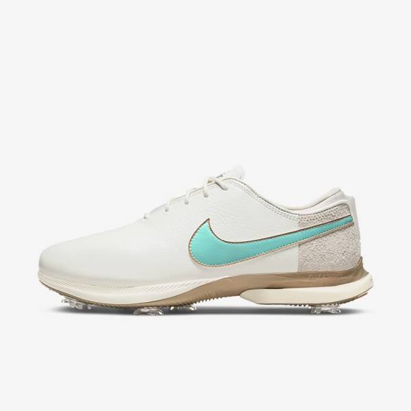 Nike Air Zoom Victory Tour 2 Women\'s Golf Shoes White / Light Brown / Turquoise | NK290BXW