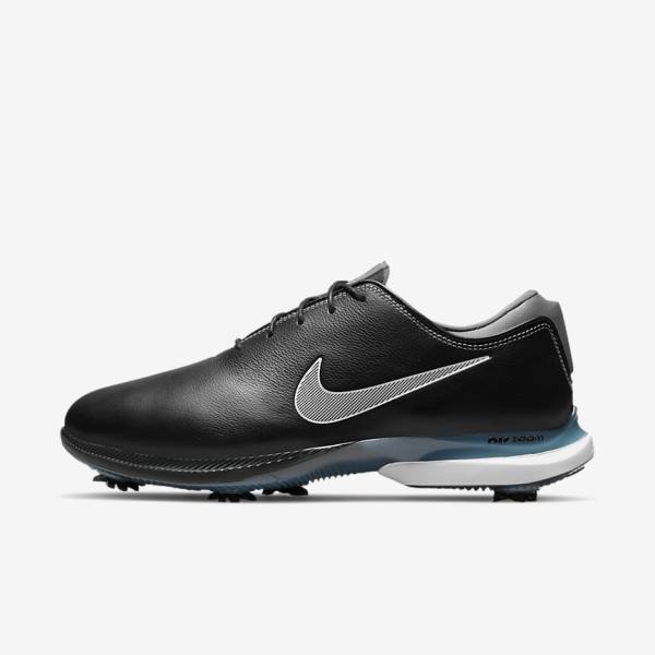 Nike Air Zoom Victory Tour 2 Women\'s Golf Shoes Black / Metal Blue Grey / White | NK805UGH