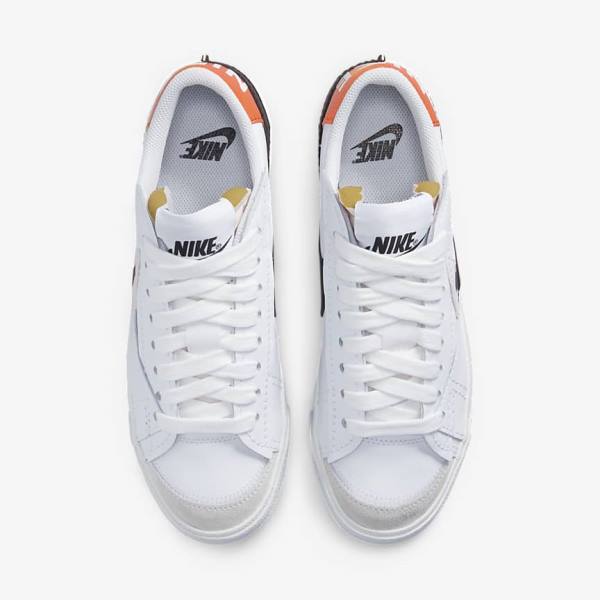 Nike Blazer Low 77 Jumbo Men's Sneakers White / Orange / Black | NK579SGZ