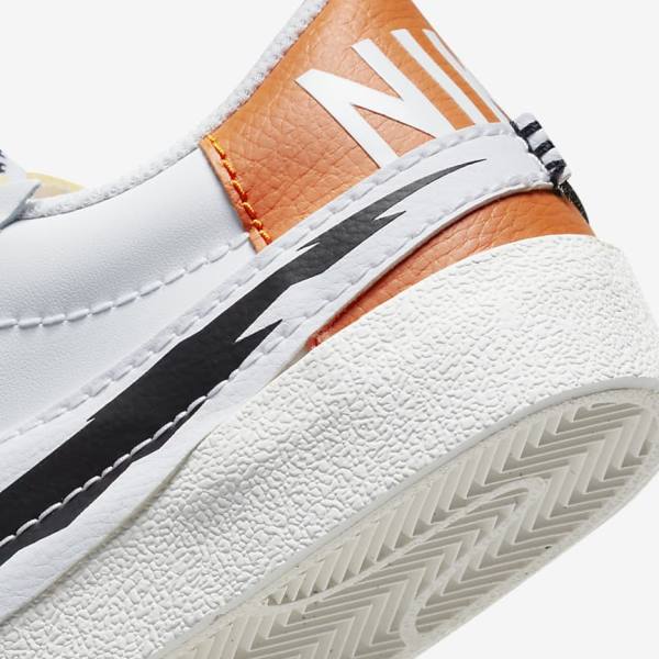 Nike Blazer Low 77 Jumbo Men's Sneakers White / Orange / Black | NK579SGZ