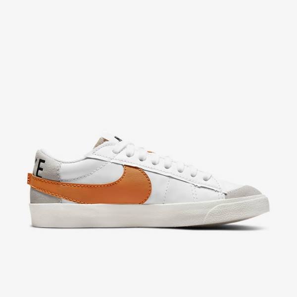 Nike Blazer Low 77 Jumbo Men's Sneakers White / Grey / Orange | NK621TXO