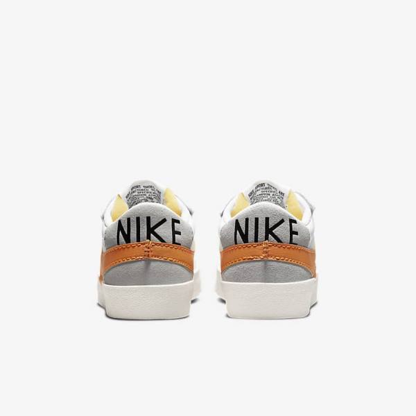 Nike Blazer Low 77 Jumbo Men's Sneakers White / Grey / Orange | NK621TXO