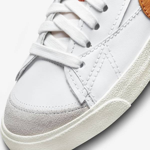 Nike Blazer Low 77 Jumbo Men's Sneakers White / Grey / Orange | NK621TXO