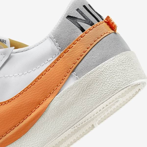 Nike Blazer Low 77 Jumbo Men's Sneakers White / Grey / Orange | NK621TXO