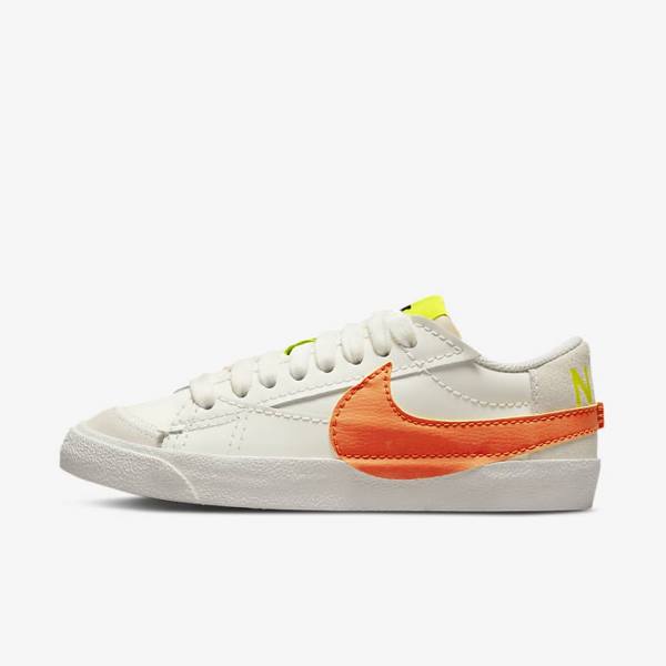 Nike Blazer Low 77 Jumbo Women\'s Sneakers Green / Orange | NK328PGJ