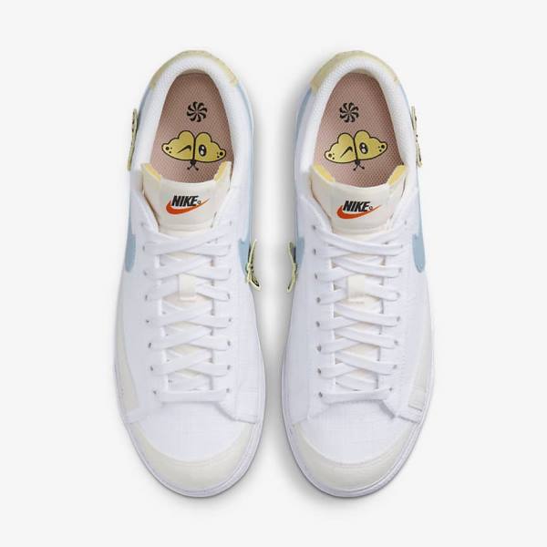 Nike Blazer Low Platform Next Nature Women's Sneakers White / Pink / White / Blue | NK108GSR