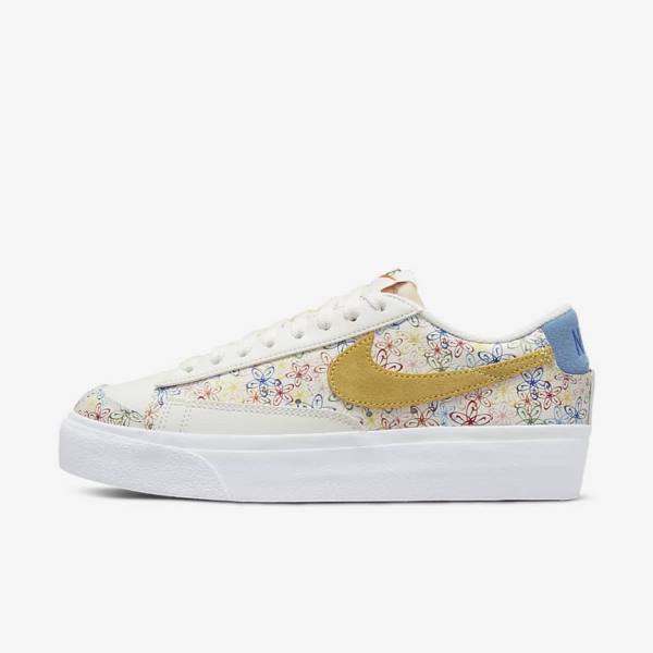 Nike Blazer Low Platform Women\'s Sneakers Royal / Blue | NK073DQK