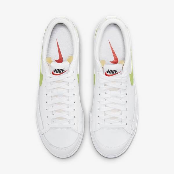 Nike Blazer Low Platform Women's Sneakers White / Black / Light Lemon | NK204LXV