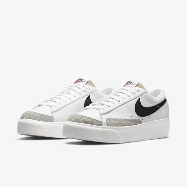 Nike Blazer Low Platform Women's Sneakers White | NK480RHC