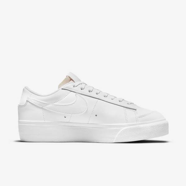 Nike Blazer Low Platform Women's Sneakers White | NK483HCN