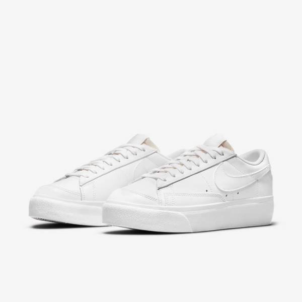 Nike Blazer Low Platform Women's Sneakers White | NK483HCN