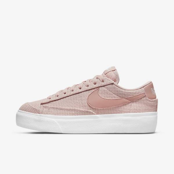 Nike Blazer Low Platform Women\'s Sneakers Pink / White / Pink / Rose | NK931XEI