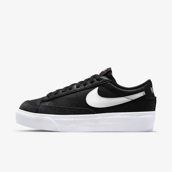 Nike Blazer Low Platform Women\'s Sneakers Black | NK962JVW