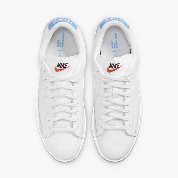 Nike Blazer Low X Men's Sneakers White / Light Blue / White | NK460RSQ