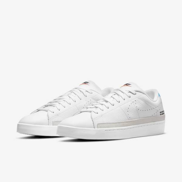 Nike Blazer Low X Men's Sneakers White / Light Blue / White | NK460RSQ