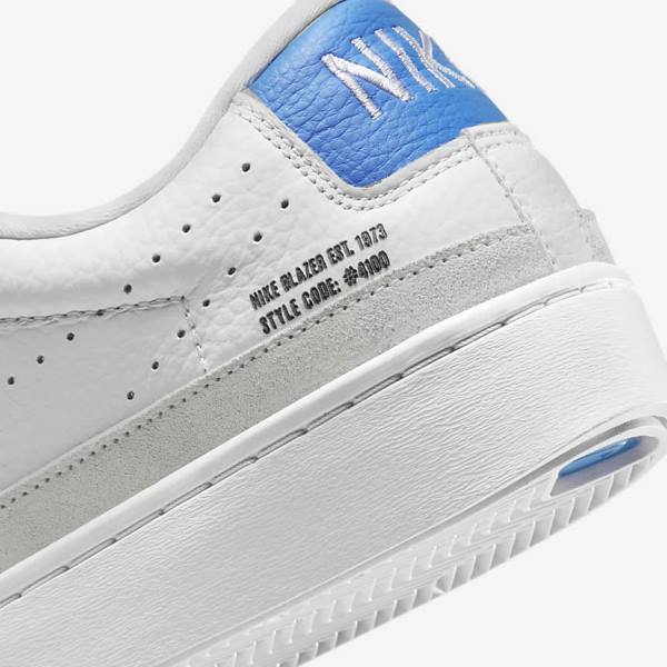 Nike Blazer Low X Men's Sneakers White / Light Blue / White | NK460RSQ