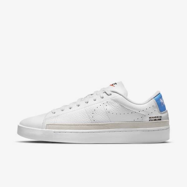 Nike Blazer Low X Men\'s Sneakers White / Light Blue / White | NK460RSQ