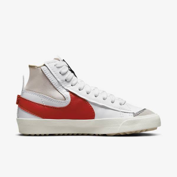 Nike Blazer Mid 77 Jumbo Men's Sneakers White / Red | NK162FKB