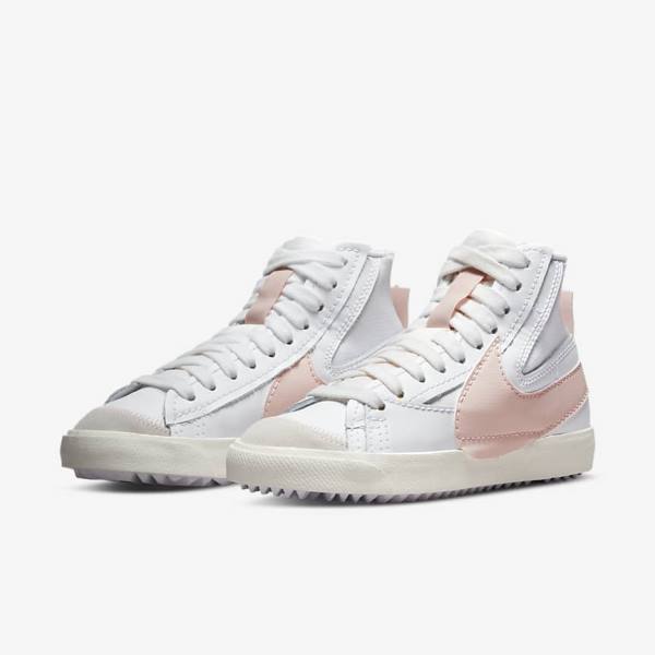 Nike Blazer Mid 77 Jumbo Women's Sneakers White / Pink | NK192YDU