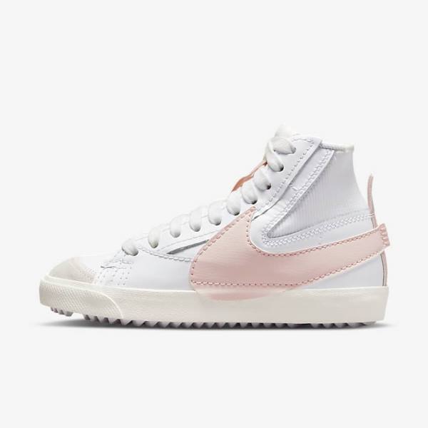 Nike Blazer Mid 77 Jumbo Women\'s Sneakers White / Pink | NK192YDU