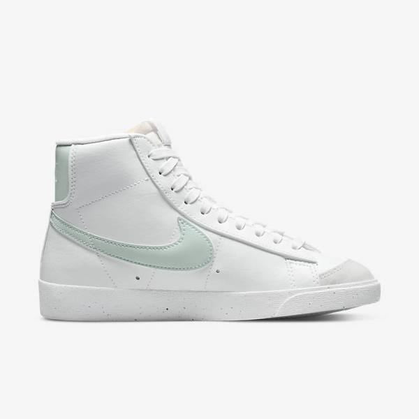 Nike Blazer Mid 77 Next Nature Women's Sneakers White / Green | NK432YVZ