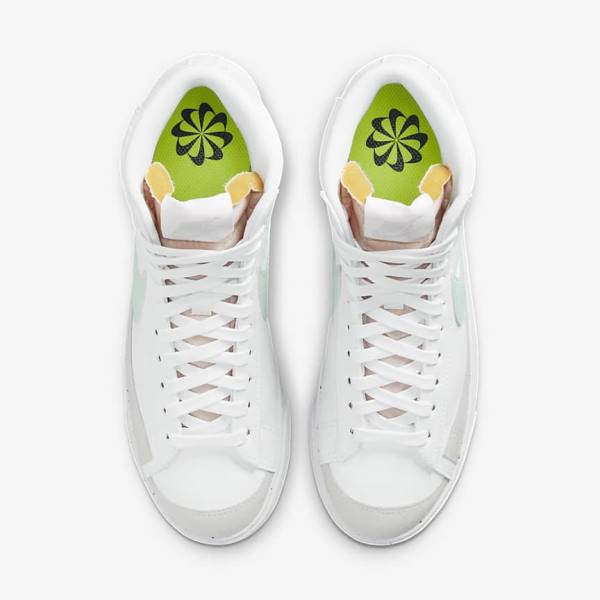 Nike Blazer Mid 77 Next Nature Women's Sneakers White / Green | NK432YVZ