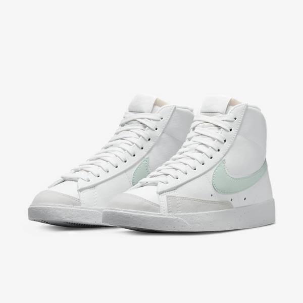 Nike Blazer Mid 77 Next Nature Women's Sneakers White / Green | NK432YVZ