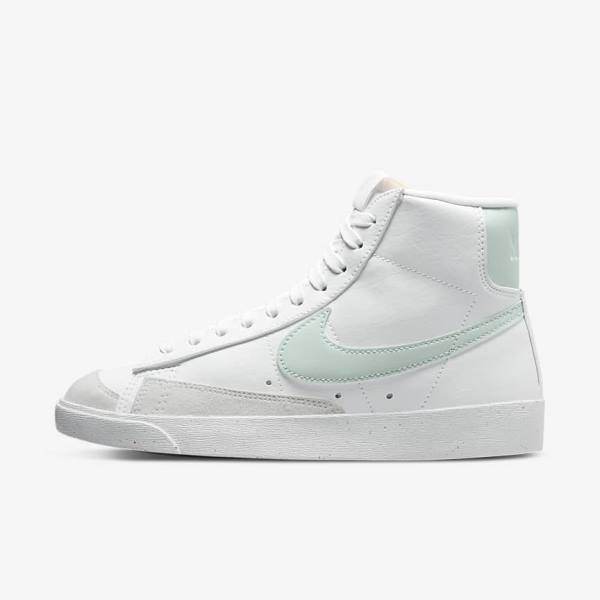 Nike Blazer Mid 77 Next Nature Women\'s Sneakers White / Green | NK432YVZ