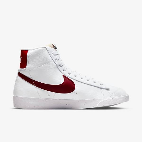 Nike Blazer Mid 77 Next Nature Women's Sneakers White / Black / Red | NK872RPI