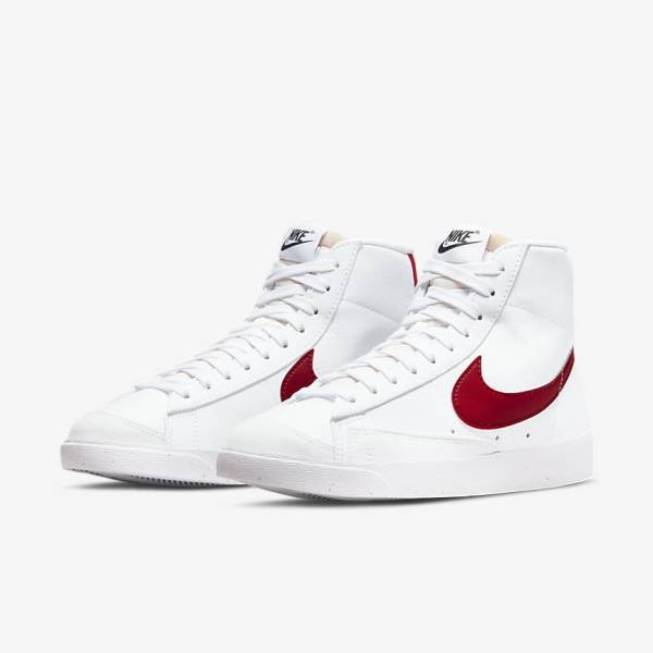 Nike Blazer Mid 77 Next Nature Women's Sneakers White / Black / Red | NK872RPI