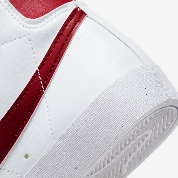 Nike Blazer Mid 77 Next Nature Women's Sneakers White / Black / Red | NK872RPI