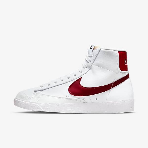 Nike Blazer Mid 77 Next Nature Women\'s Sneakers White / Black / Red | NK872RPI