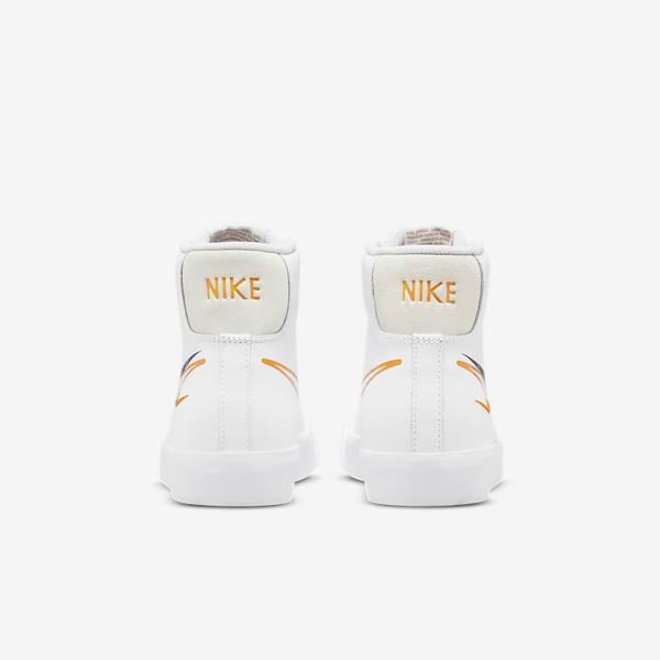 Nike Blazer Mid 77 Older Kids' Basketball Shoes White / Black / White | NK193XUY