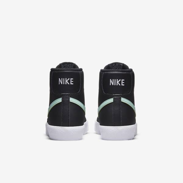 Nike Blazer Mid 77 Older Kids' Sneakers Black / White / Mint | NK097VLD